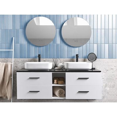 Lashieka 150mm Double Bathroom Vanity with Vessel Ceramic Basin