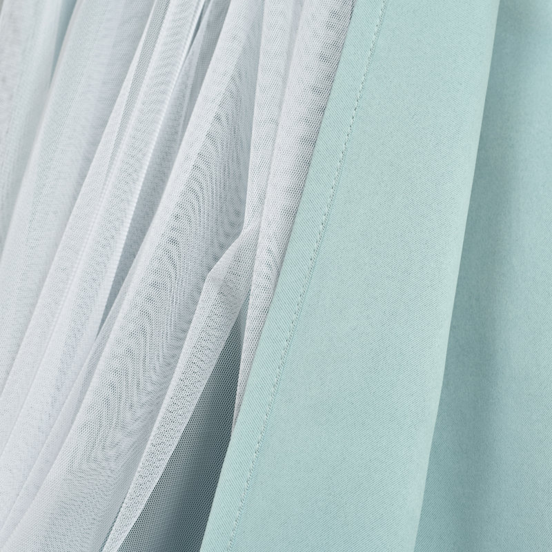 Blackout Curtain Pair, 38"W x 84"L, Blue