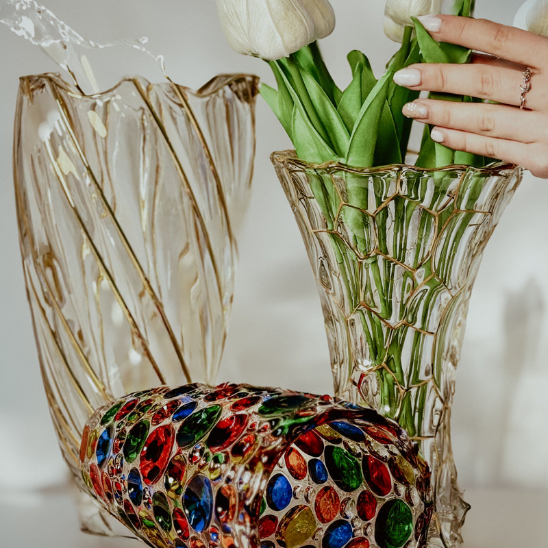 Vase de table en verre Junyi
