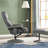 Aashka Faux Leather Swivel Recliner with Ottoman-966231579