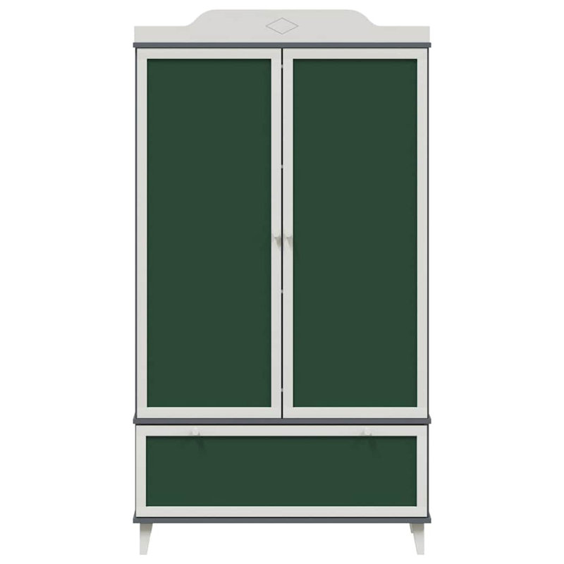 Manufactured Wood Wardrobe, Grey/White