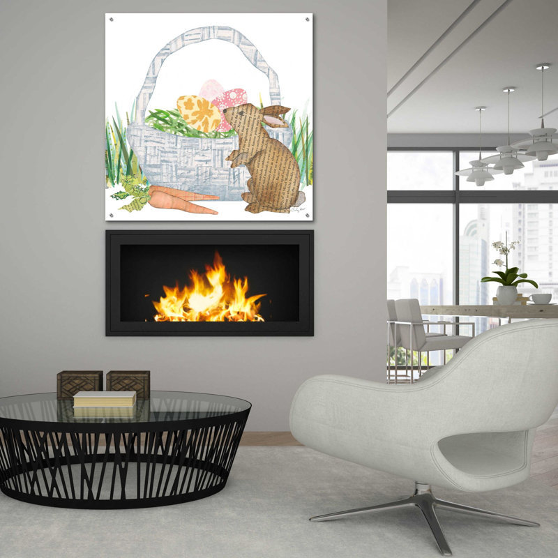 «Spring Has Sprung VI» par Courtney Prahl, art mural en verre acrylique, H 36 po x l 36 po