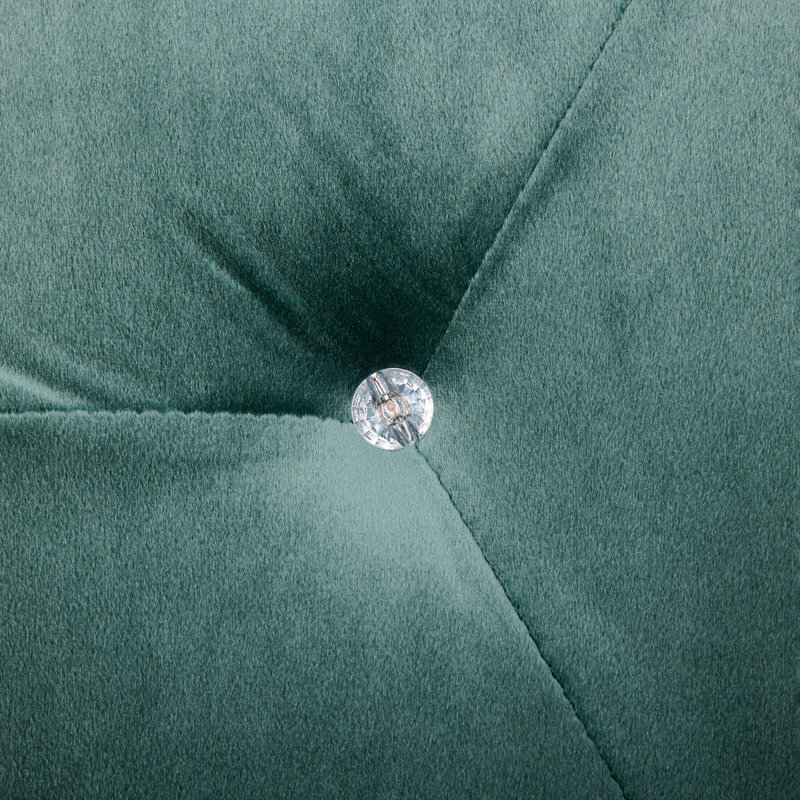 Repose-pieds Velvet Polygon, capitonné - vert, Vert