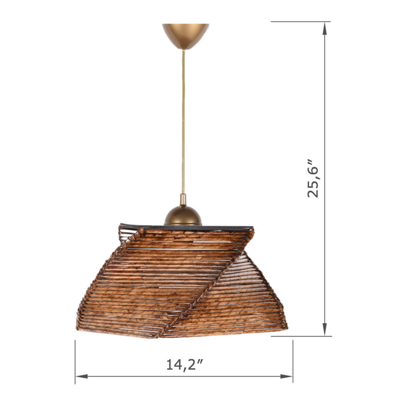 Handmade Single Pendant With Wooden Cap