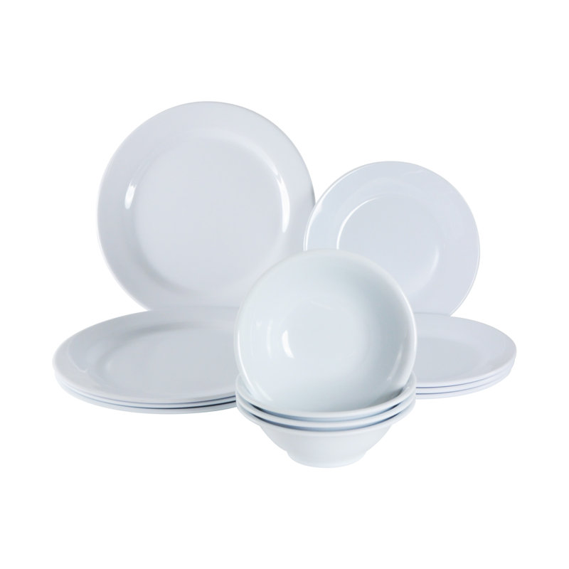 Service de table 12 pièces, service pour 4 Joron Melamine