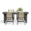Ensembles de salle à manger d'extérieur 5 pièces avec table de salle à manger en PEHD et chaises de salle à manger Teslin-132503425-133396967
