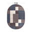 Tapis bleu touffeté à motif géométrique Allyne-1259850357