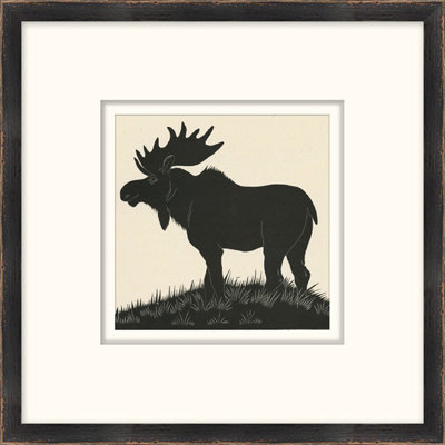 Wood Block Moose 2 Painting