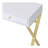 Coleen White & Gold Finish Vanity Desk W/Mirror & Jewelry Tray