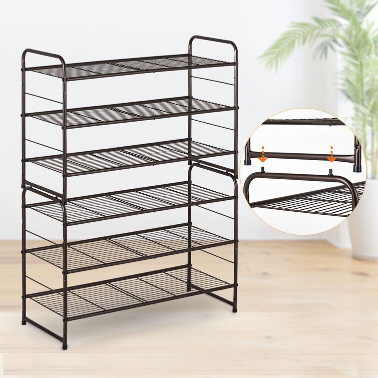 3-Tier 12 Pair Shoe Rack Rebrilliant Finish: Bronze