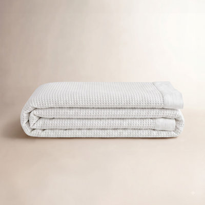 Cotton Waffle Weave Throw Blanket