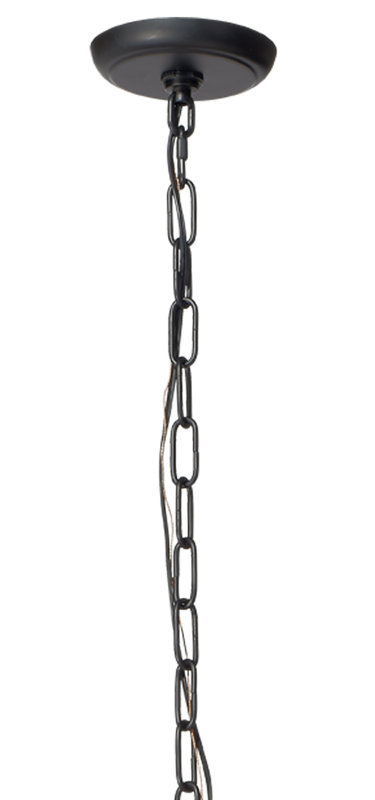 6 - Light Chandelier, Black