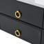 Table basse gigogne carrée ultra brillante avec roulettes et tiroirs, ensemble de 2-106706616