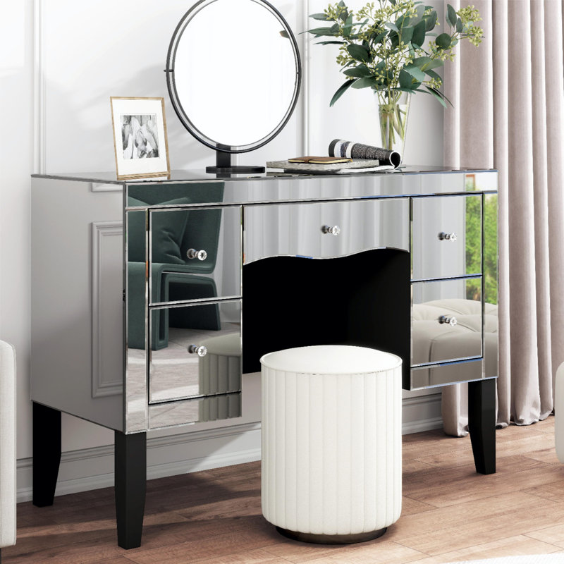 Meuble-lavabo à 5 tiroirs à motif gris Luxury Patternson