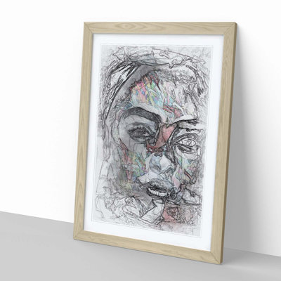 Woman of Colour in Abstract - Picture Frame Graphic Art Print