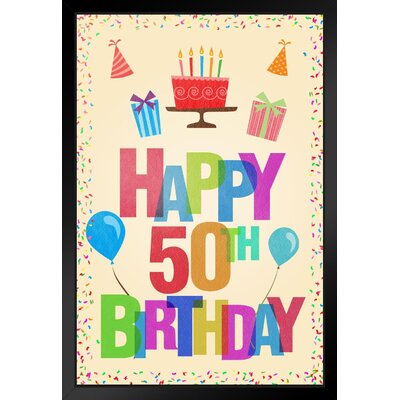 The Holiday Aisle® Happy 50th Birthday Party Decoration Light Matted ...
