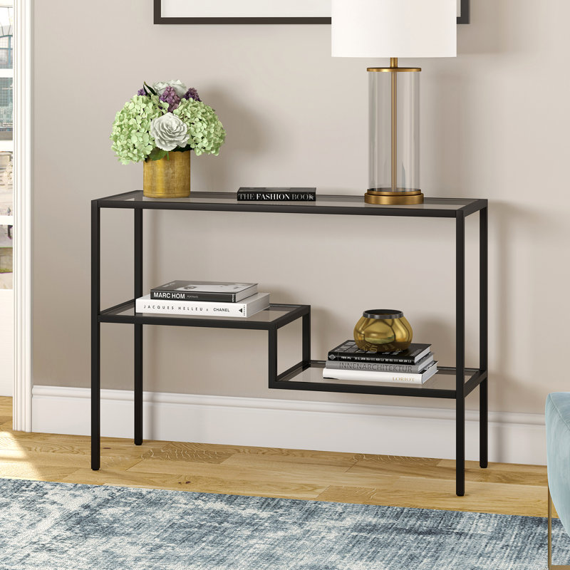 Console Table, 74.9cm H x 55.9cm W x 20.3cm D, Black