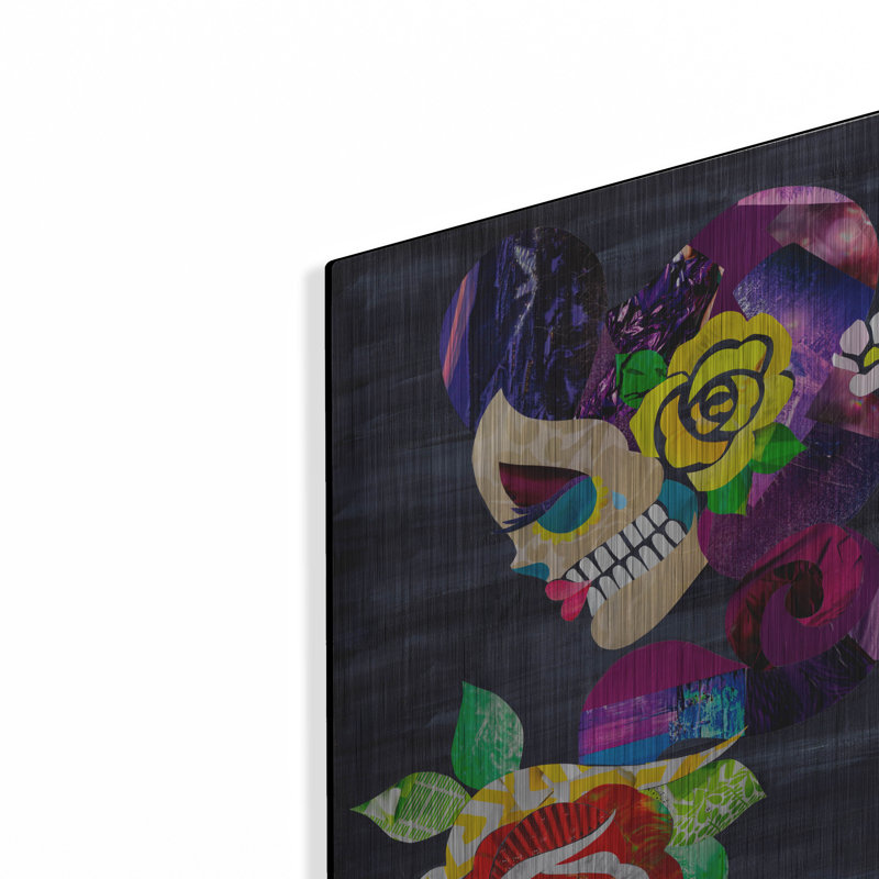Trinx «Sad Skull» par Artpoptart, art mural en métal, H 16 po x l 12 po