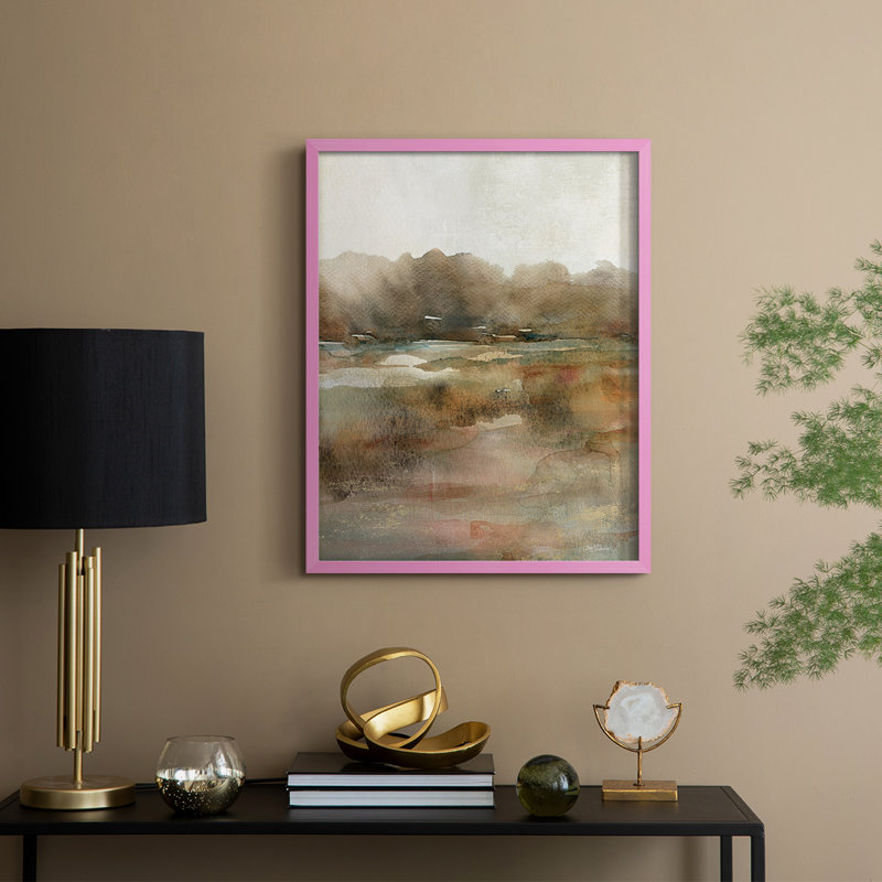 Impression encadrée Subtle Motion - bois massif, Rose, H 15 po x l 12 po