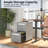 Bizoe Gray 2 Drawer Mobile File Cabinet with Lock, Pre-Assembled Body with Easy Wheel Installation