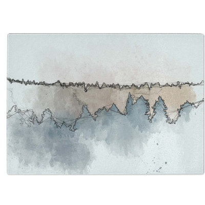 Tempered Glass The Forest at Sunset in Abstract Chopping Board