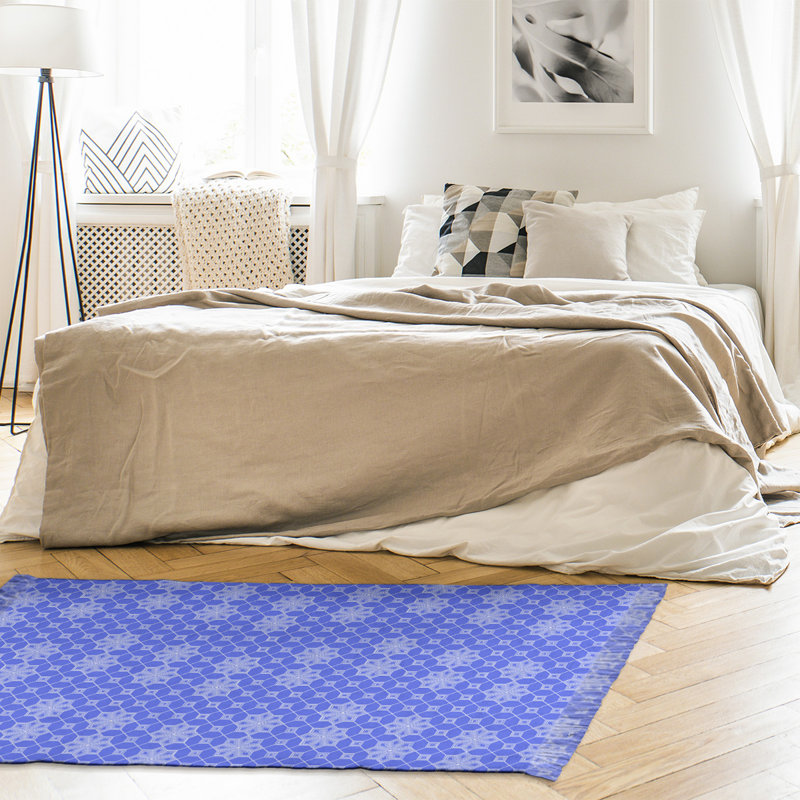 Tapis de zone bleu treillis classic Mcguigan, Oui