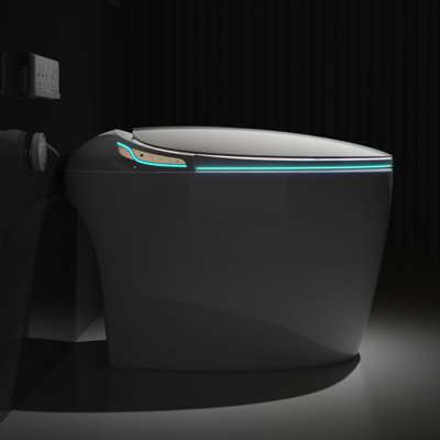 Bidet Included Smart Toilet, Auto Open/Close, Foot Sensor Operated, Siphonic Flushing, Led Display, Bathroom Essential Embedded Open/Close Seat, Sensor, 1.28 Warm Air Dryer, Upgrade
