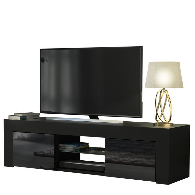 Davarrio Unfinished TV Stand for TVs up to 48", Black