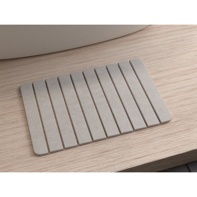 Tapis de bain Diatomite Stone, terre de diatomées à séchage rapide - gris, moyen