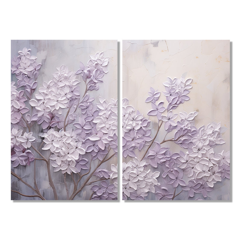Kalvin - Mauve, reproduction d'art sur toile, H 36 po x l 48 po, Toile tendue, Ne s’applique pas