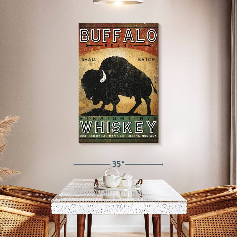 Brampt Buffalo Whiskey, 48" H x 32" W