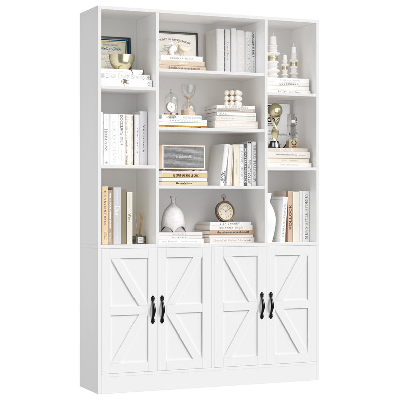 74.8" Tall 6-Tier Standard Storage Bookcase, White