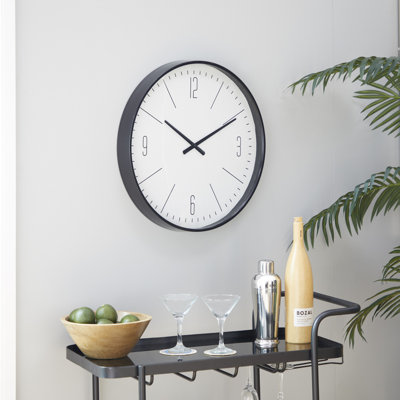 Amburgey 19.63" Glass Wall Clock