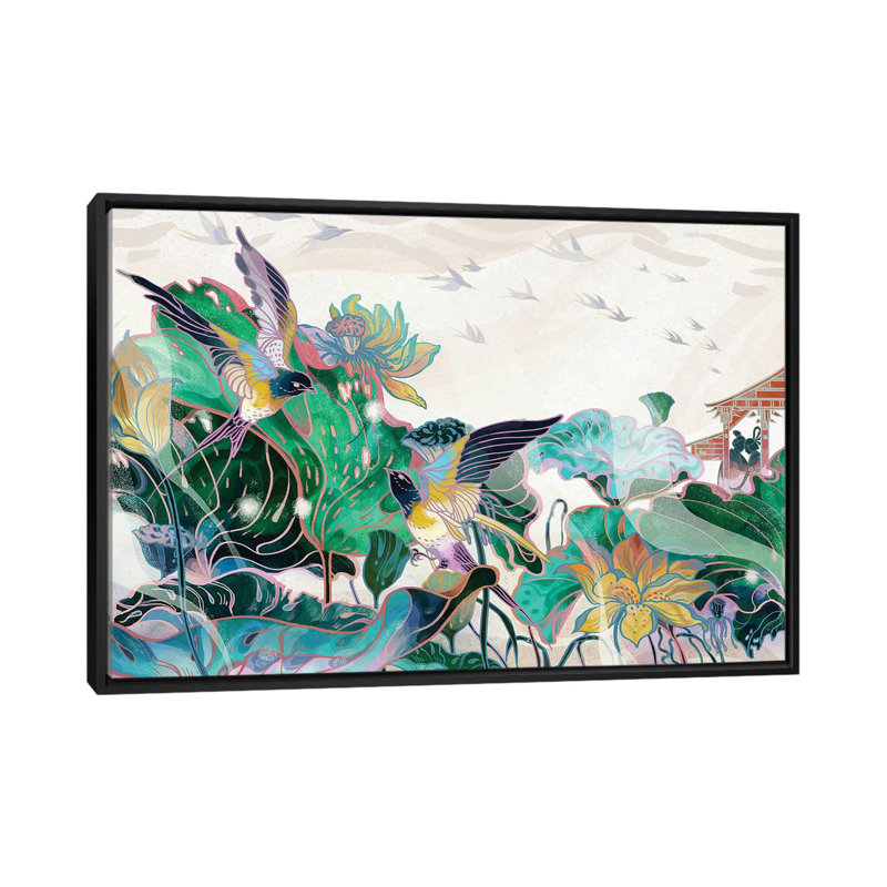 «Cowherd and Weaver» par Sija Hong, reproduction d'art sur toile encadrée, H 18 po x l 26 po x P 1,5 po, Pas de tapis