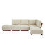 Canapé d'angle modulaire en boucle avec pouf-291368378-291368381