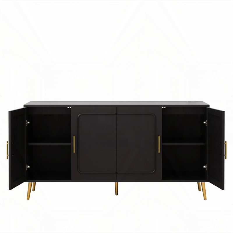 Armoire 59,84 "à quatre portes rétro