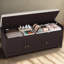 Banc de rangement à plateau relevable avec siège rembourré - Armoire à chaussures et banc d'entrée avec compartiments cachés pour l'organisation d'une chambre ou d'un couloir