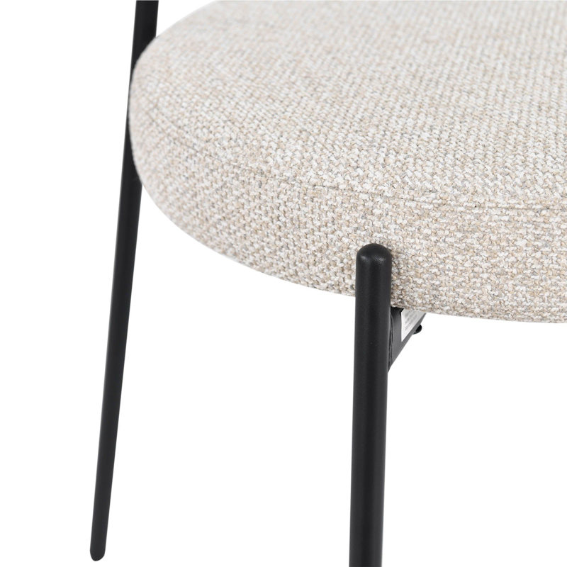 Chaise rembourrée Delisle, blanc os, Blanc os