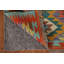Tapis de couloir géométrique en laine Kilim