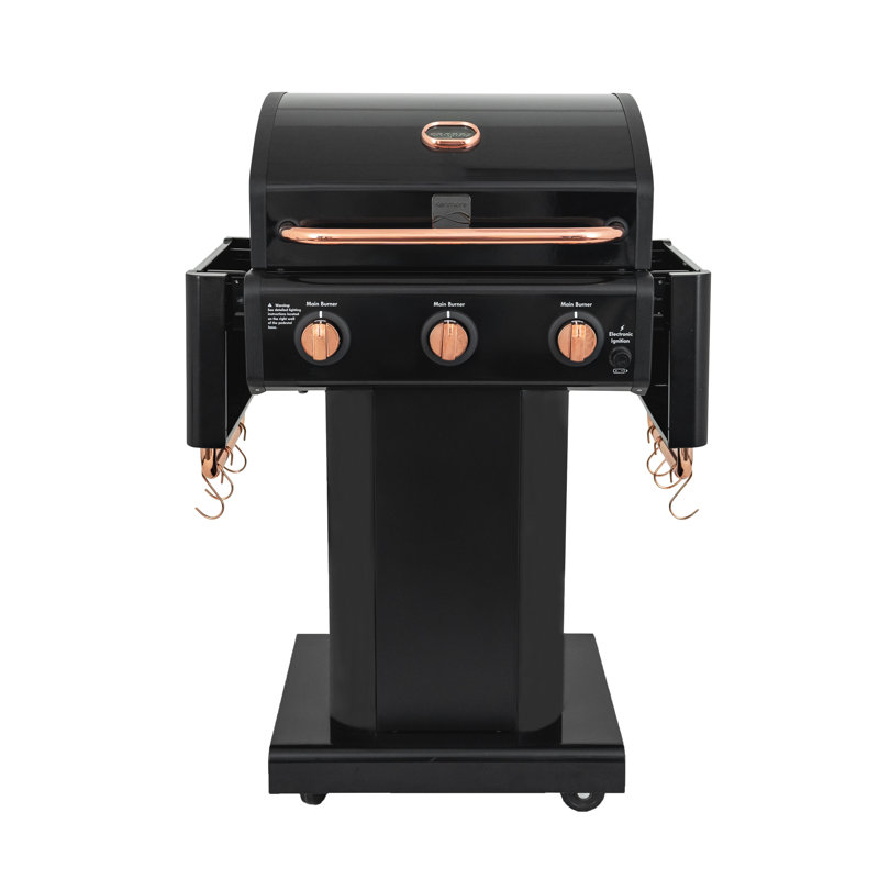 Barbecue au gaz à 3 brûleurs Kenmore - noir / cuivre