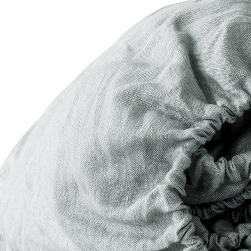 Drap-housse en lin bleu, Drap-housse grand, Verre d'eau