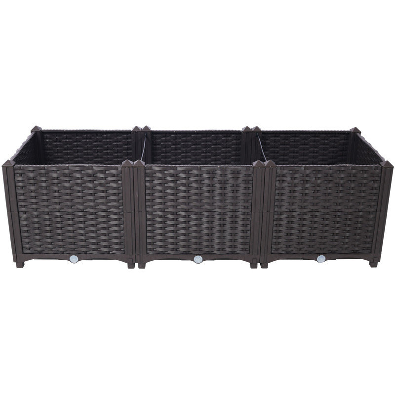 Latitude Run® Deep Raised Garden Bed Plastic Planter Boxes for ...