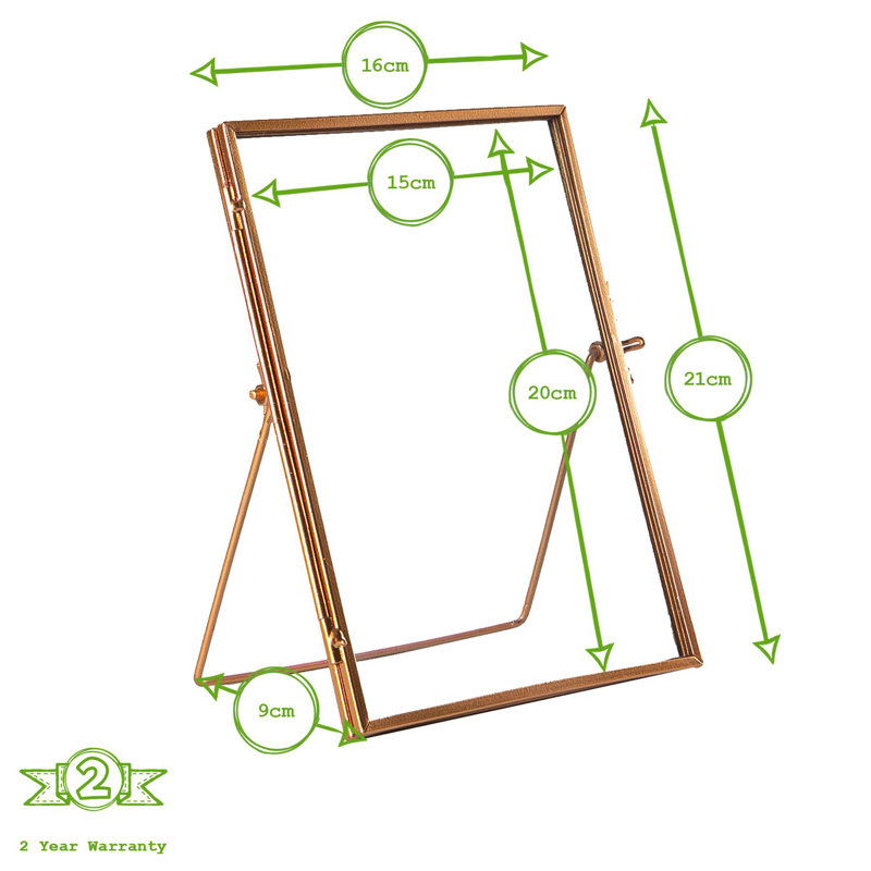 Nicola Spring - Standing Metal Picture Photo Frame - Set of 5, Rose Gold, 15cm x 20cm