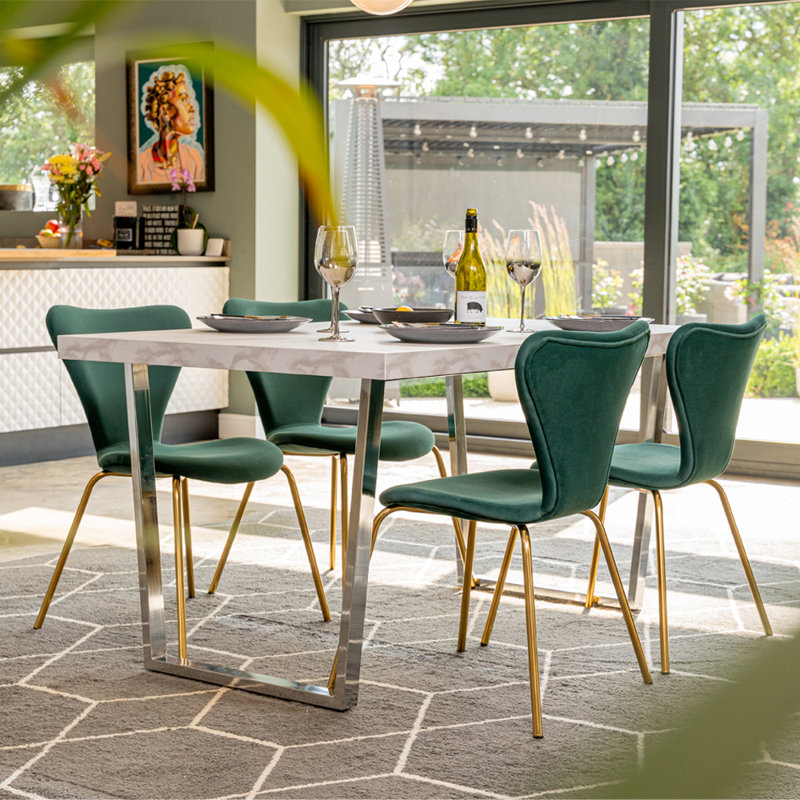 Ostby 4 - Person Dining Set, Green