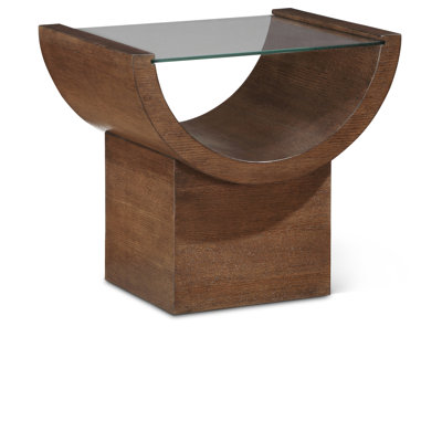 Caputto Glass Abstract End Table
