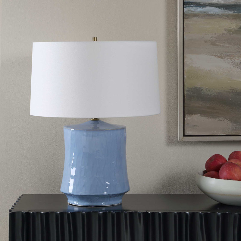 Lampe de table Kamara bleu poudre