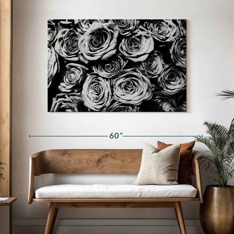 Roses monochromes Harnek, H 32 po x l 48 po