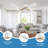 48inch 4 White Blades Dc Motor Indoor Flush Mount Ceiling Fan With Remote, White and Gold-1997180103-1997180099