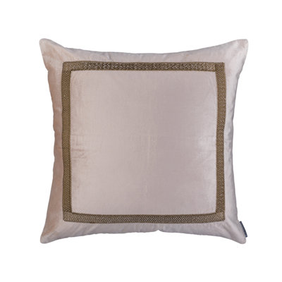 Caesar Embroidered Feather Throw Pillow