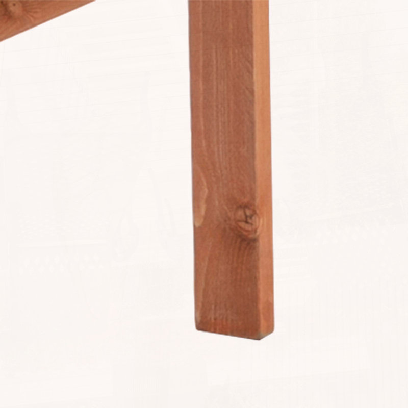 Banc en bois avec table centrale et trou pour parasol Outsunny, Orange